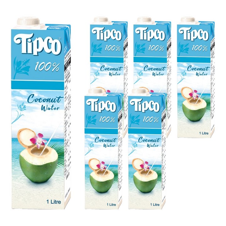 팁코 코코넛워터 혼합주스, 1L, 6개