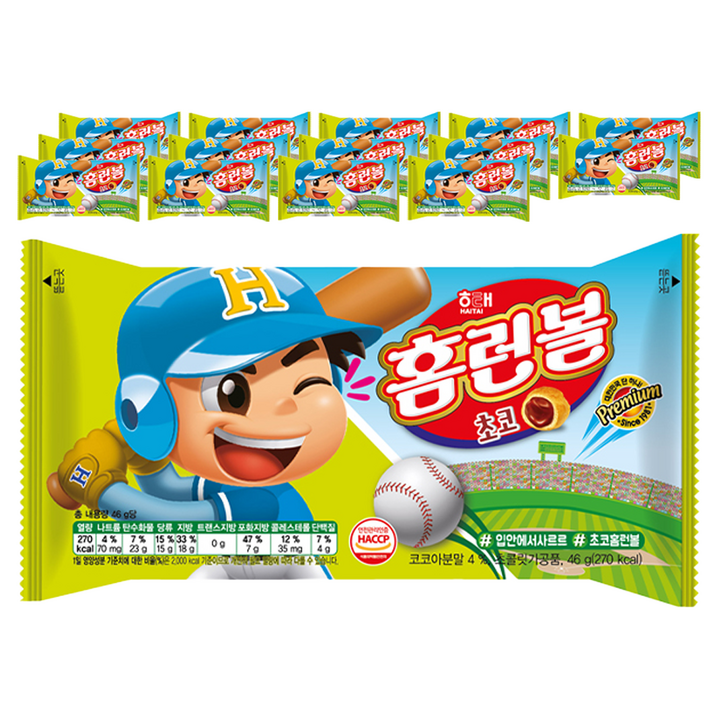 해태제과 홈런볼 초코, 46g, 15개