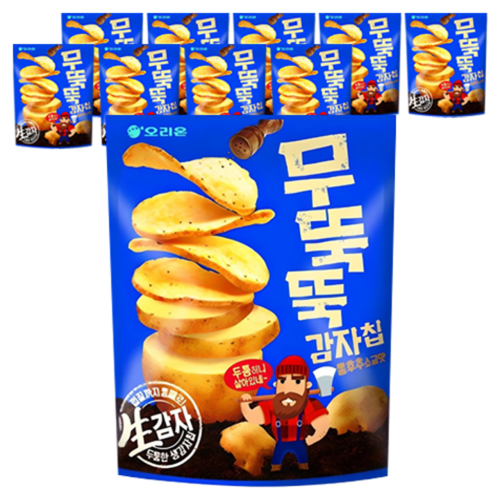 오리온 무뚝뚝 감자칩 통후추소금맛, 106g, 10개
