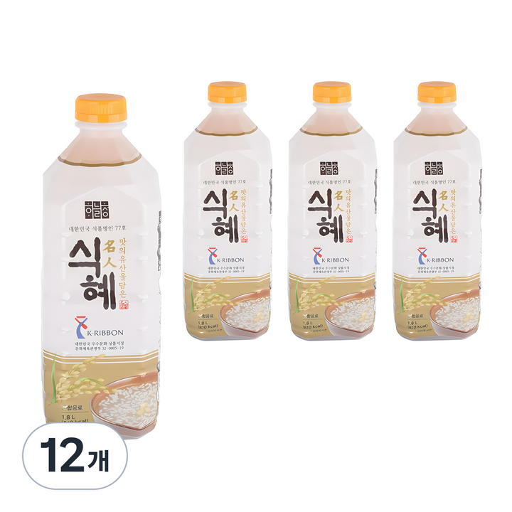 하늘청 오리지날 식혜, 1.8L, 12개