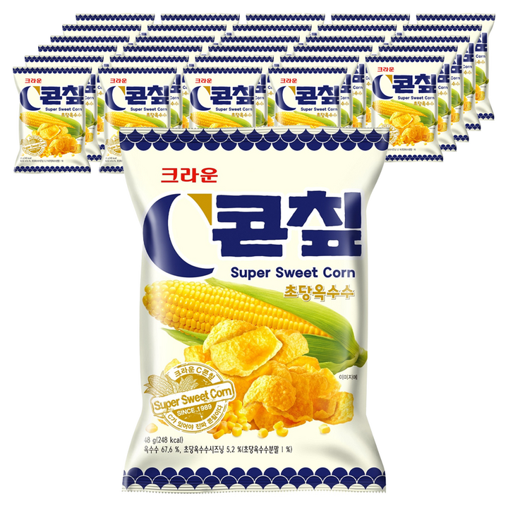 콘칲 초당옥수수 스낵, 48g, 40개