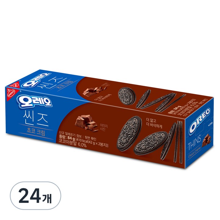오레오 씬즈 초코무스 샌드, 84g, 24개