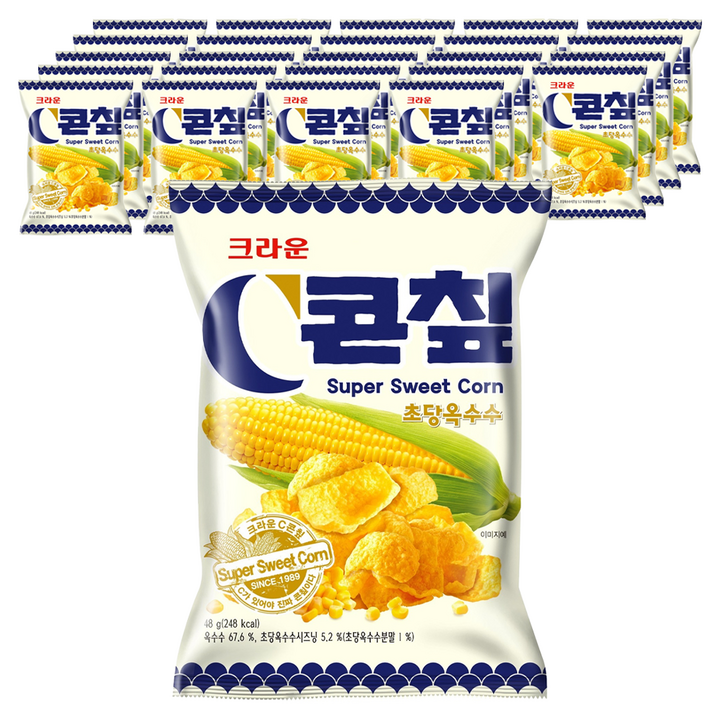 콘칲 초당옥수수 스낵, 48g, 25개