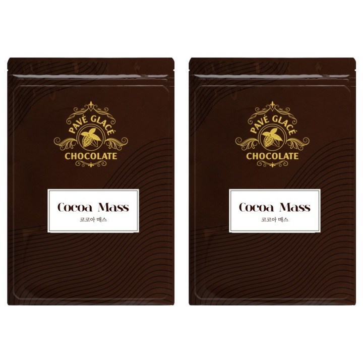 파베글라스 무가당 카카오매스 다크초콜릿, 2개, 200g