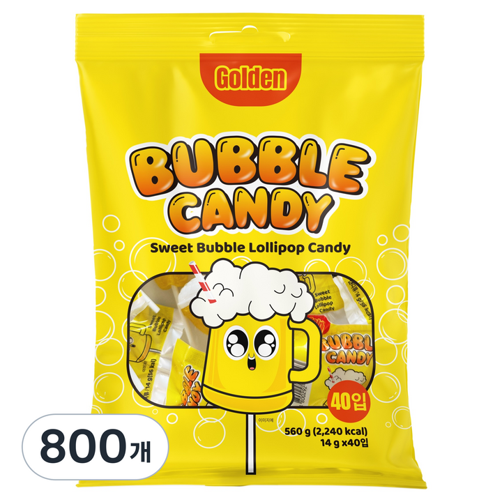 골든 버블 캔디, 800개, 14g
