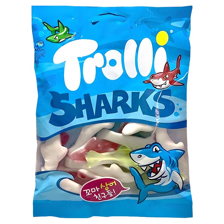 트롤리 상어모양 젤리, 1개, 100g