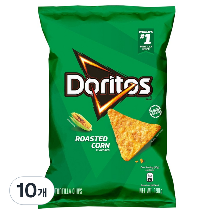 도리토스 로스티드 콘맛 또띨라 칩, 10개, 190g