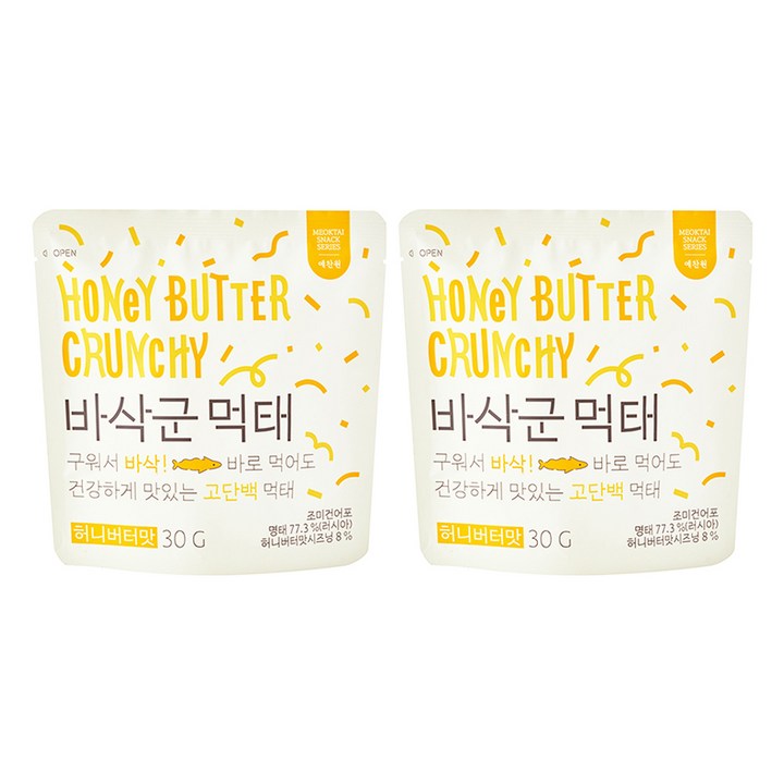 예찬원 바삭군 먹태 허니버터맛, 30g, 2개