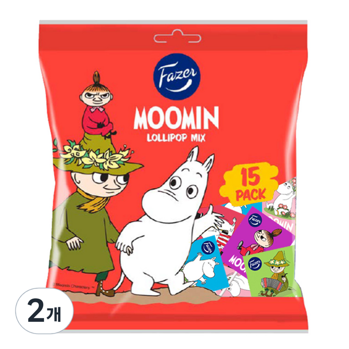 파제르 무민 롤리팝 믹스 캔디, 120g, 2개