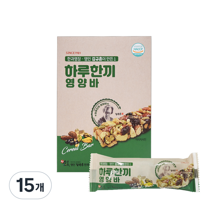 김규흔한과 명장이 만든 하루한끼 영양바 5p, 125g, 15개