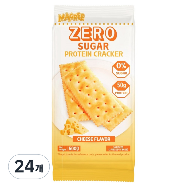 매그리 제로 슈가 프로틴 크래커 치즈맛, 500g, 24개