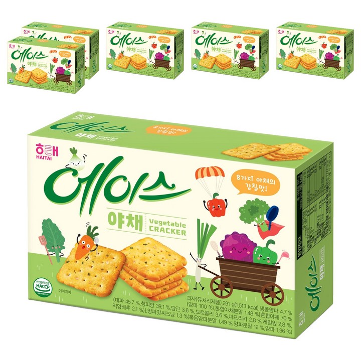 해태제과 에이스 야채 비스켓, 291g, 6개