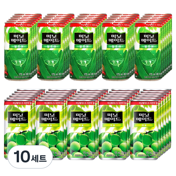 미닛메이드 알로에 음료 175ml x 30p + 매실 음료 175ml x 30p, 10세트