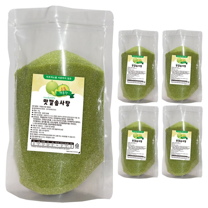 맛깔 솜사탕 설탕 메론향, 1kg, 5개