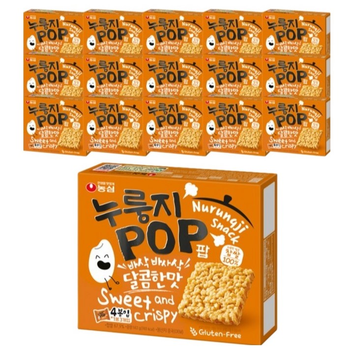 농심 누룽지팝, 142g, 16개