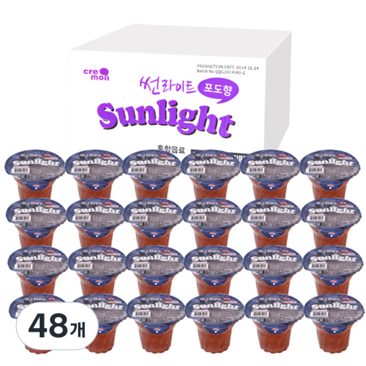 썬라이트 젤리푸딩 포도, 180ml, 48개