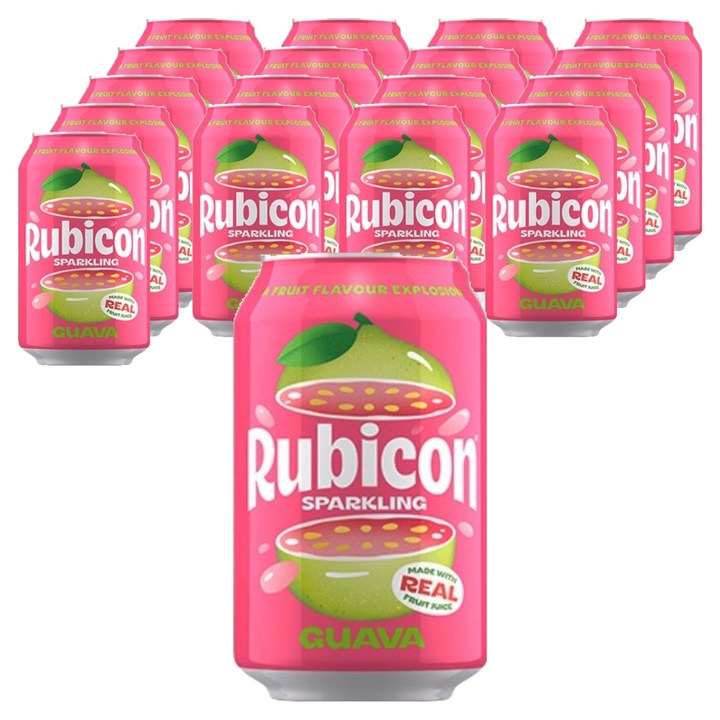 rubicon 구아바 스파클링 탄산음료, 18개, 330ml