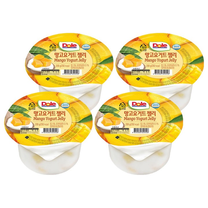 돌 망고요거트 컵젤리, 200g, 4개