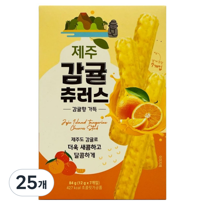 제주 감귤 츄러스, 84g, 25개