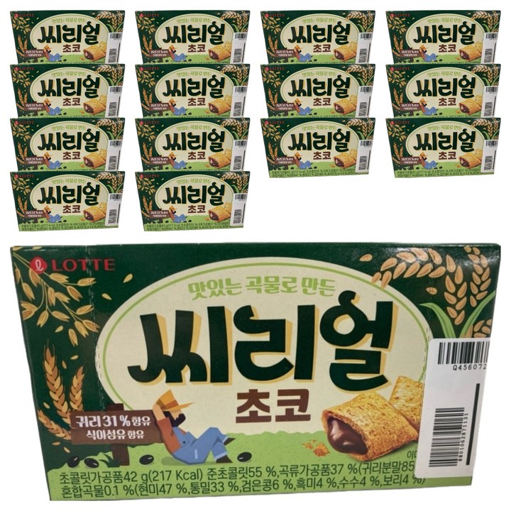 롯데웰푸드 씨리얼 초코, 42g, 15개