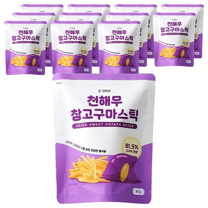 천해무 참 고구마 스틱, 50g, 12개