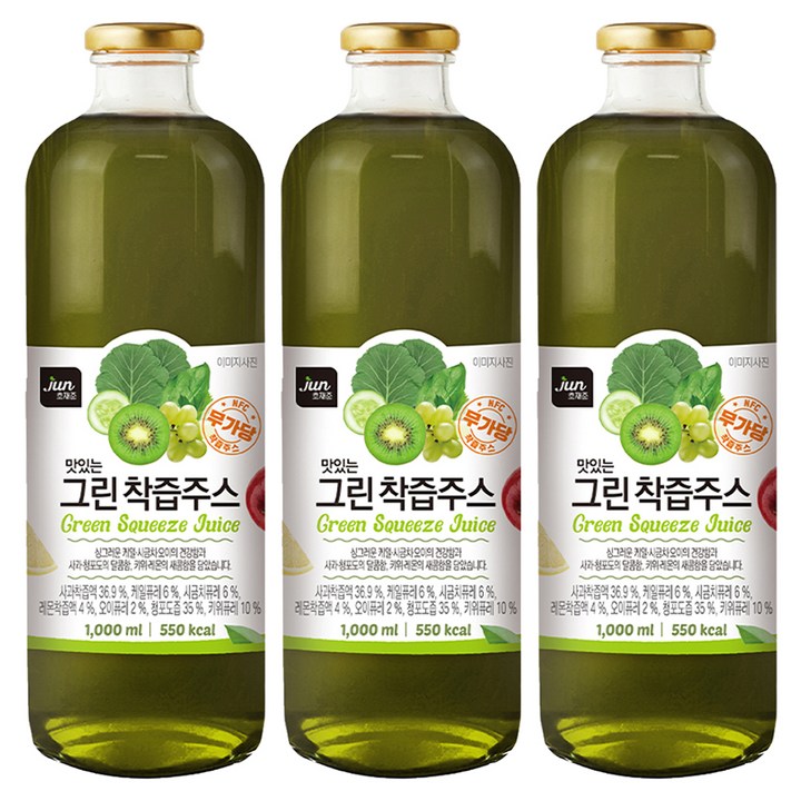 호재준 맛있는 그린 착즙주스, 1L, 3개