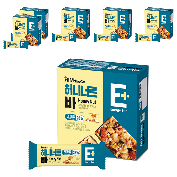 맑은물에 힘내고 허니너트바 12p, 420g, 6개