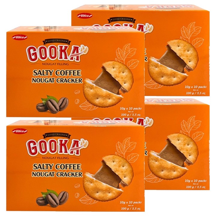 비비카 구카 솔티 커피 누가 크래커, 100g, 4개