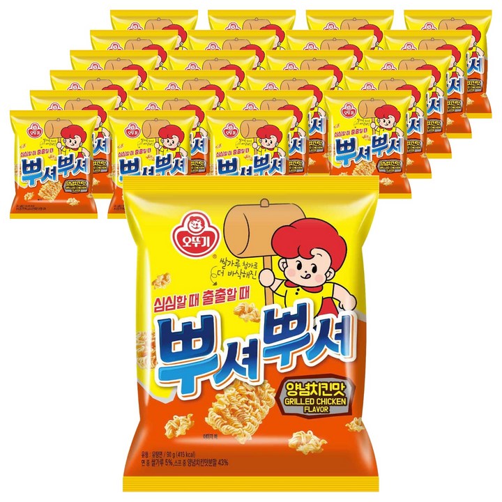 오뚜기 뿌셔뿌셔 양념치킨맛, 90g, 24개
