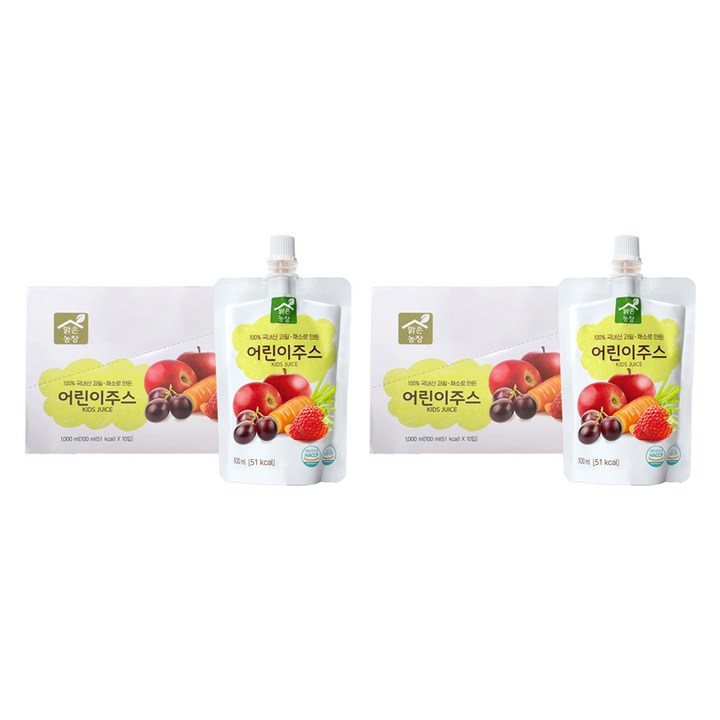 맑은농장 어린이주스, 100ml, 20개