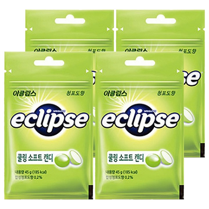 이클립스 쿨링 소프트 캔디 청포도향, 45g, 4개