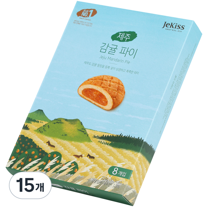 제키스 제주 감귤 파이, 224g, 15개