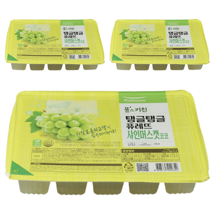 풀스키친 실온 퓨레뜨 샤인머스캣코코 푸딩 20개입, 1kg, 3개