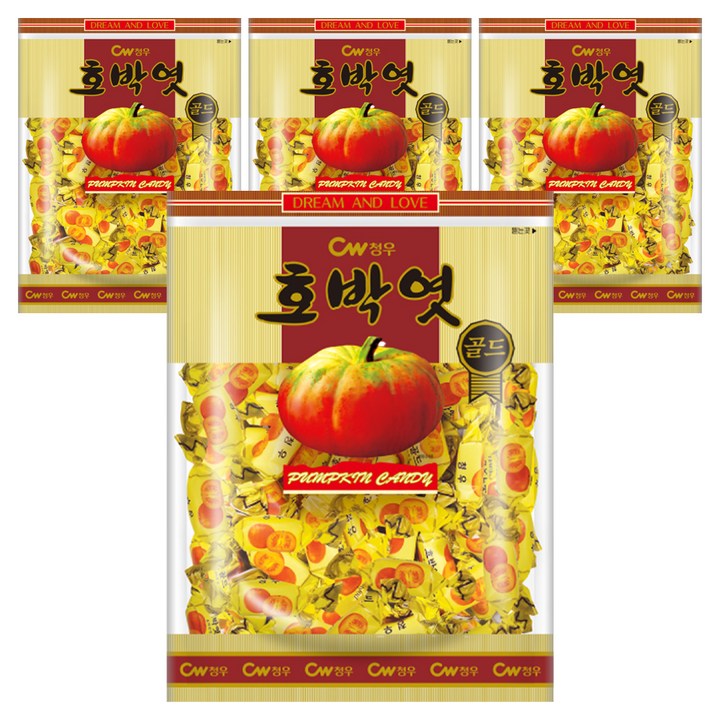 청우식품 호박엿 골드, 350g, 4개
