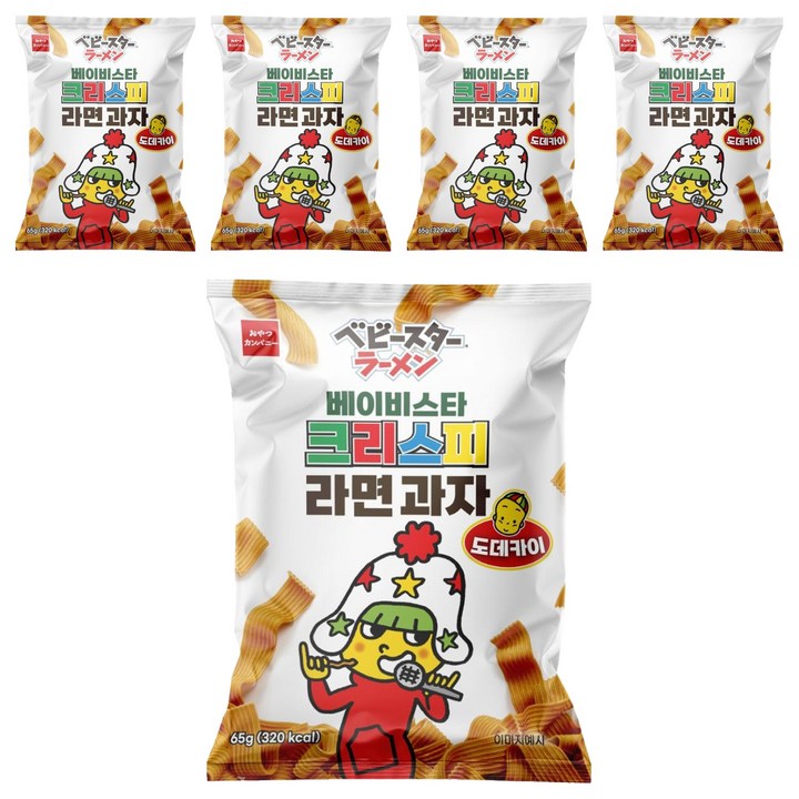 베이비스타 크리스피 라면과자 도데카이, 65g, 5개