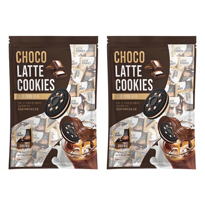 초코 라떼 쿠키 200p, 1kg, 2개