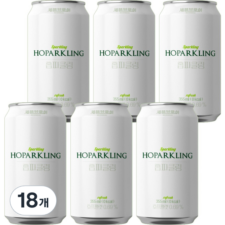 홉파클링 세븐브로이 탄산음료, 355ml, 18개