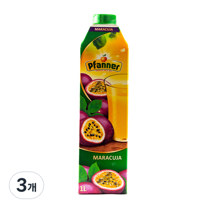 파너 패션후르츠 음료, 1L, 3개
