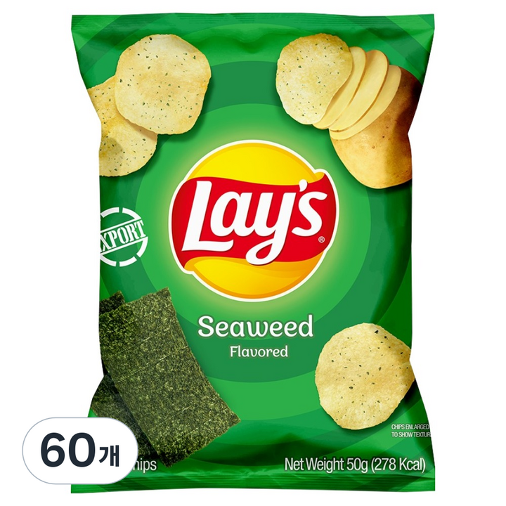 레이즈 씨위드 감자칩, 50g, 60개