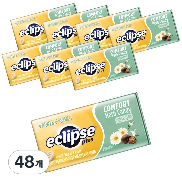 이클립스 플러스 허브캔디 배비파향, 30g, 48개