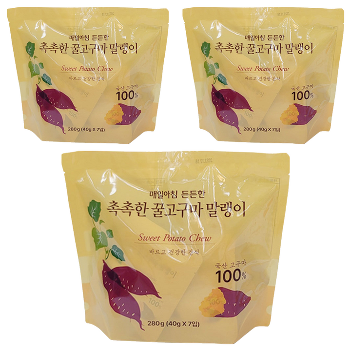 한울 촉촉한 꿀고구마바, 280g, 3개