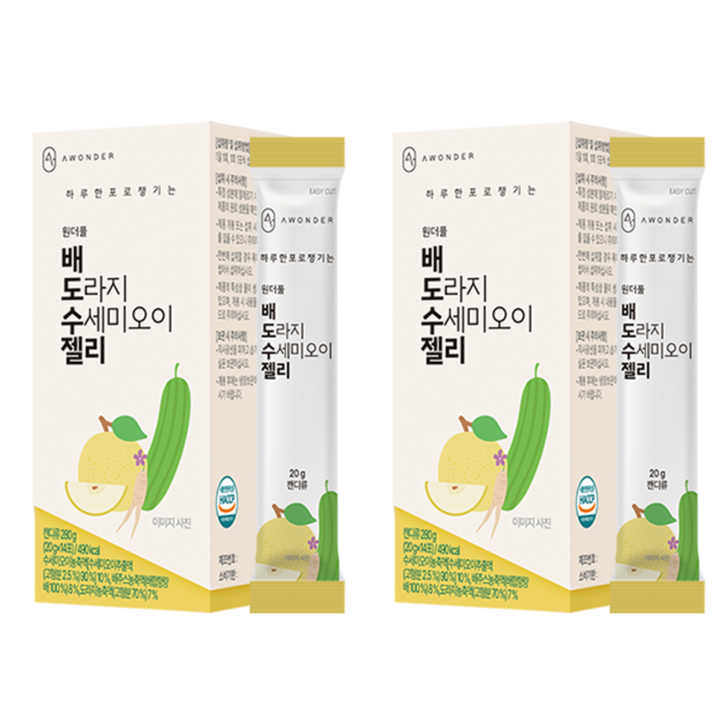 안국약품 원더풀 배도수 젤리 14p, 280g, 2박스