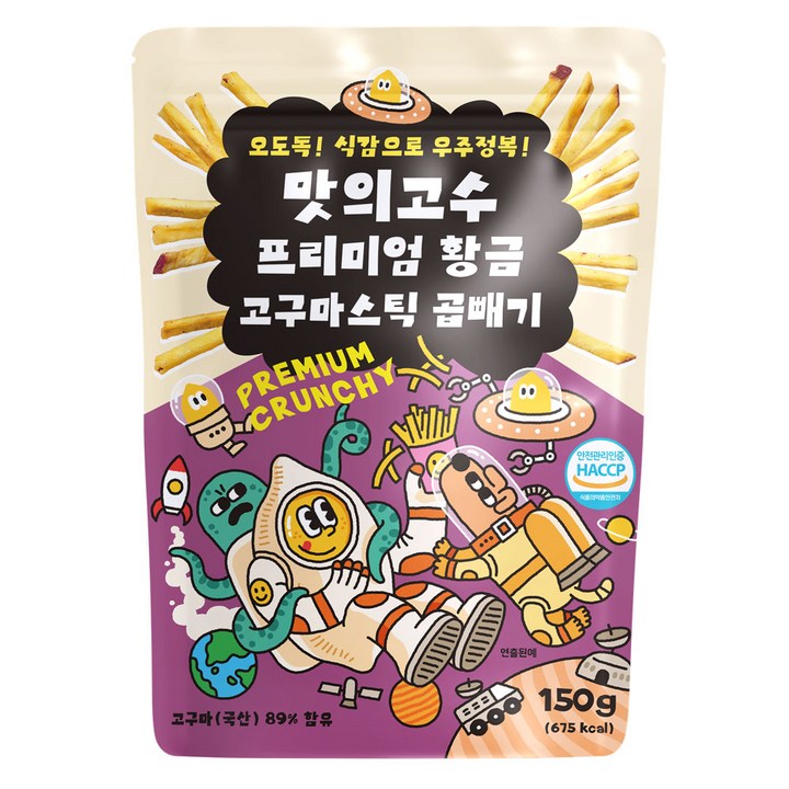 맛의고수 프리미엄 황금 고구마스틱, 150g, 1개