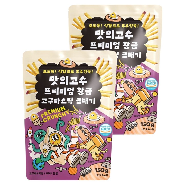 맛의고수 프리미엄 황금 고구마스틱, 150g, 2개