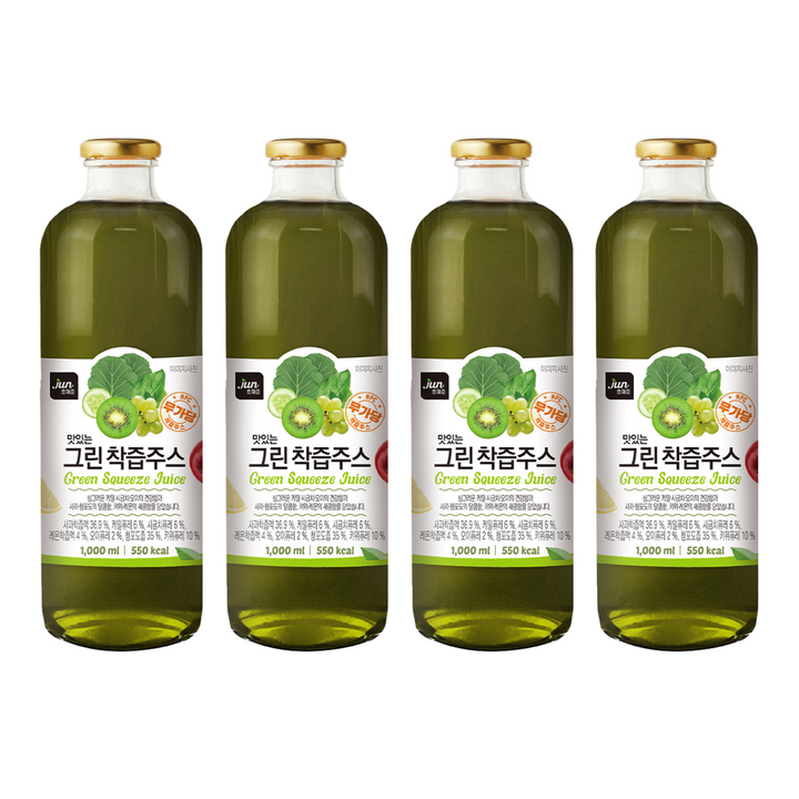 호재준 맛있는 그린 착즙주스, 1L, 4개