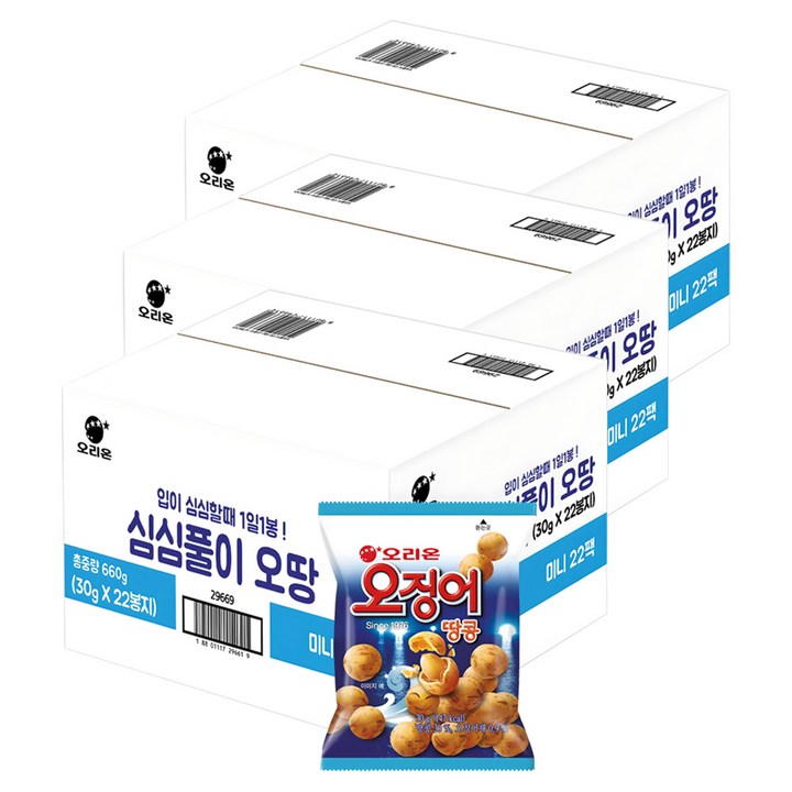 오리온 심심풀이 오땅미니 스낵, 30g, 66개