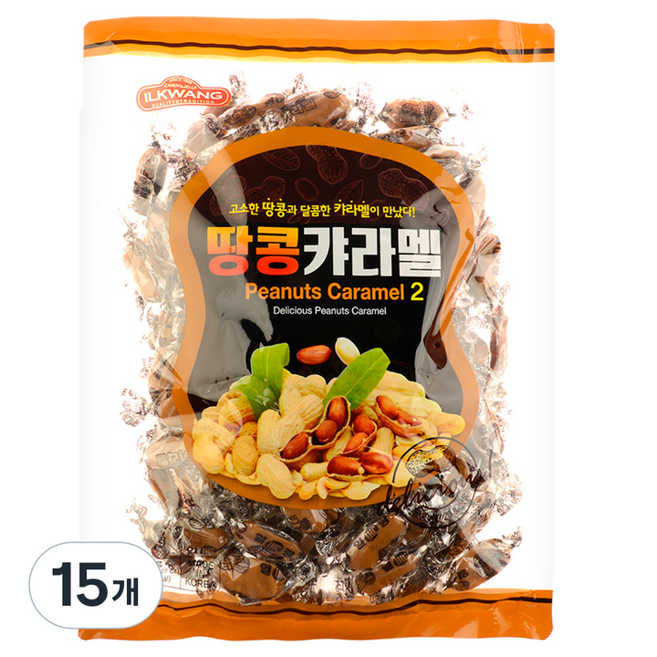 일광제과 땅콩캬라멜2, 1kg, 15개