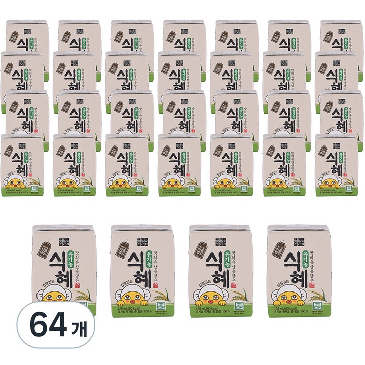 하늘청 유기농 밥알없이 맑은 식혜, 125ml, 64개