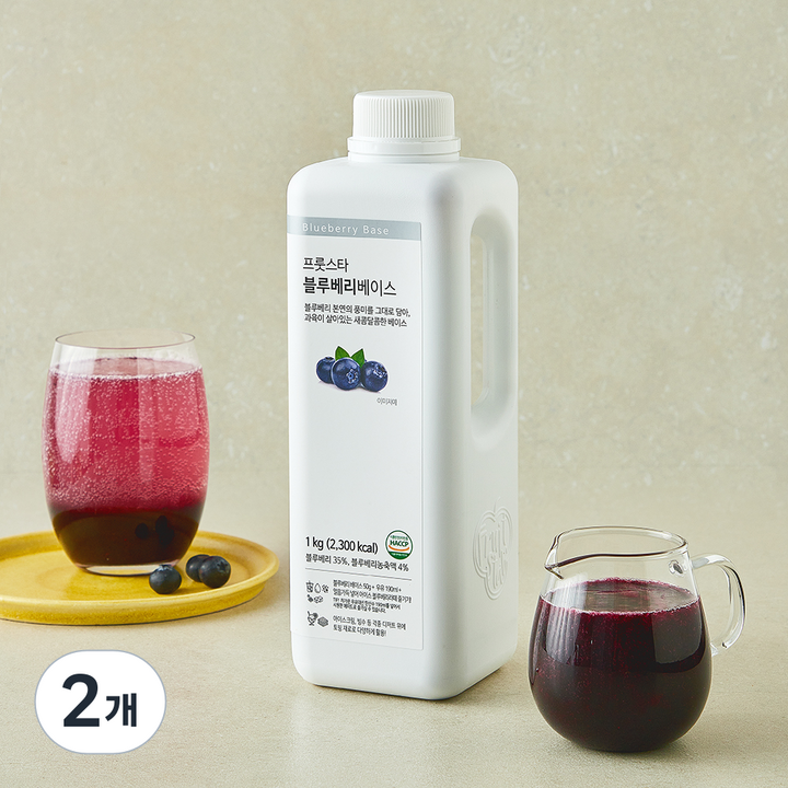 프룻스타 블루베리 베이스, 1kg, 2개
