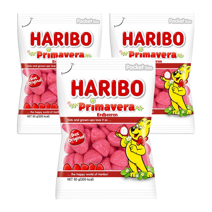 하리보 프리마베라 젤리, 80g, 3개